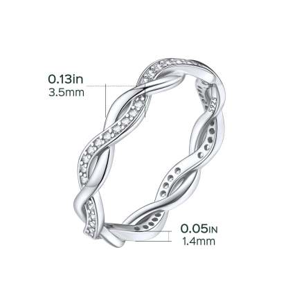 Flash Sale Sterling Silver Twisted Band Ring