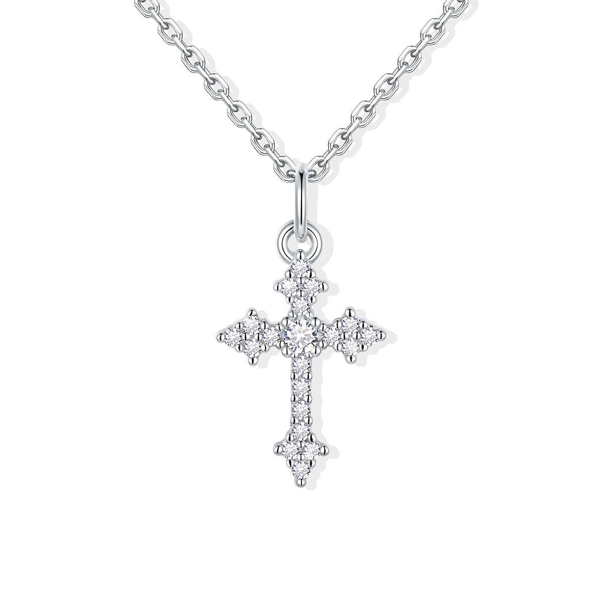 Cubic Zirconia Cross Necklace for Women