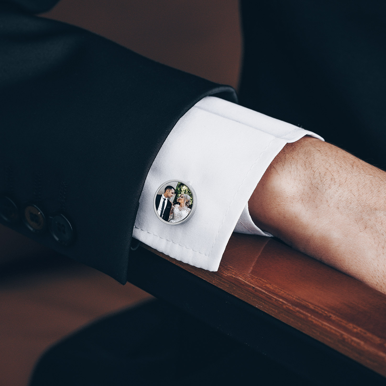 Custom Photo Cufflinks for Men