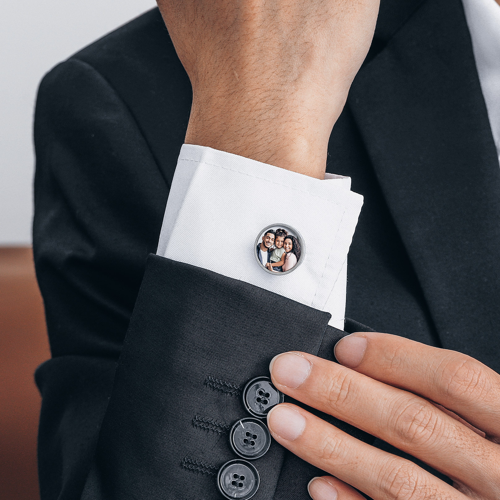 Personalized Photo Engraved Cufflinks for Men