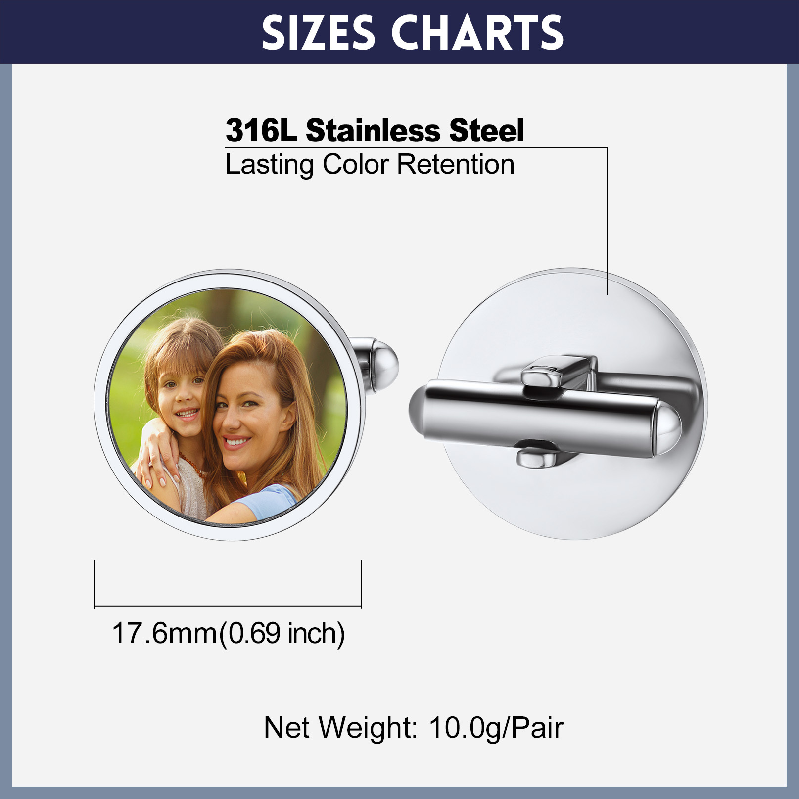 Personalized Photo Engraved Cufflinks