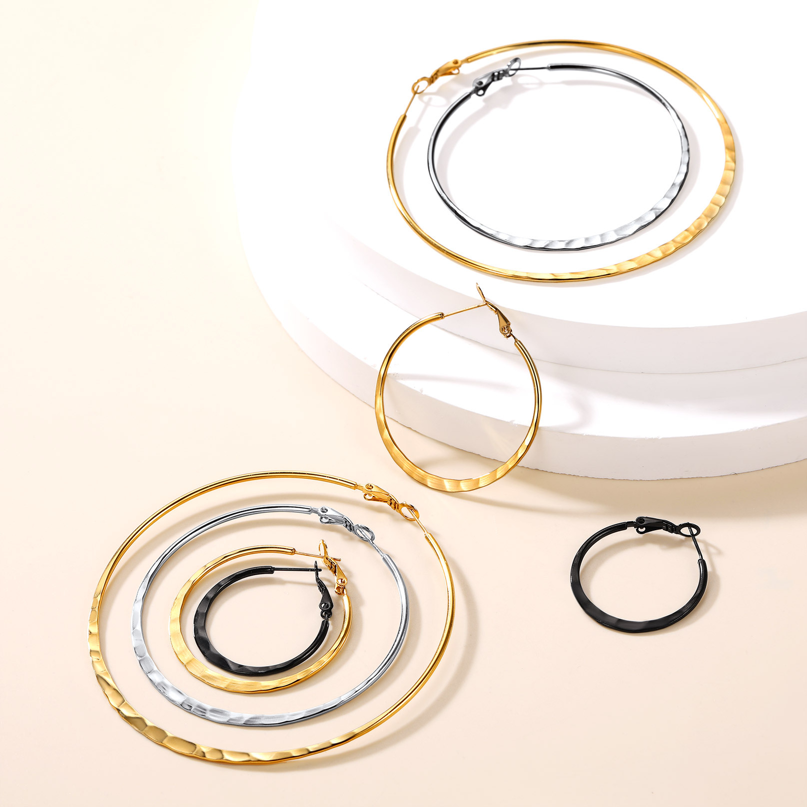 Hoop Earrings For Women Stainless Steel Hoops Lightweight Gothic Jewelry collection