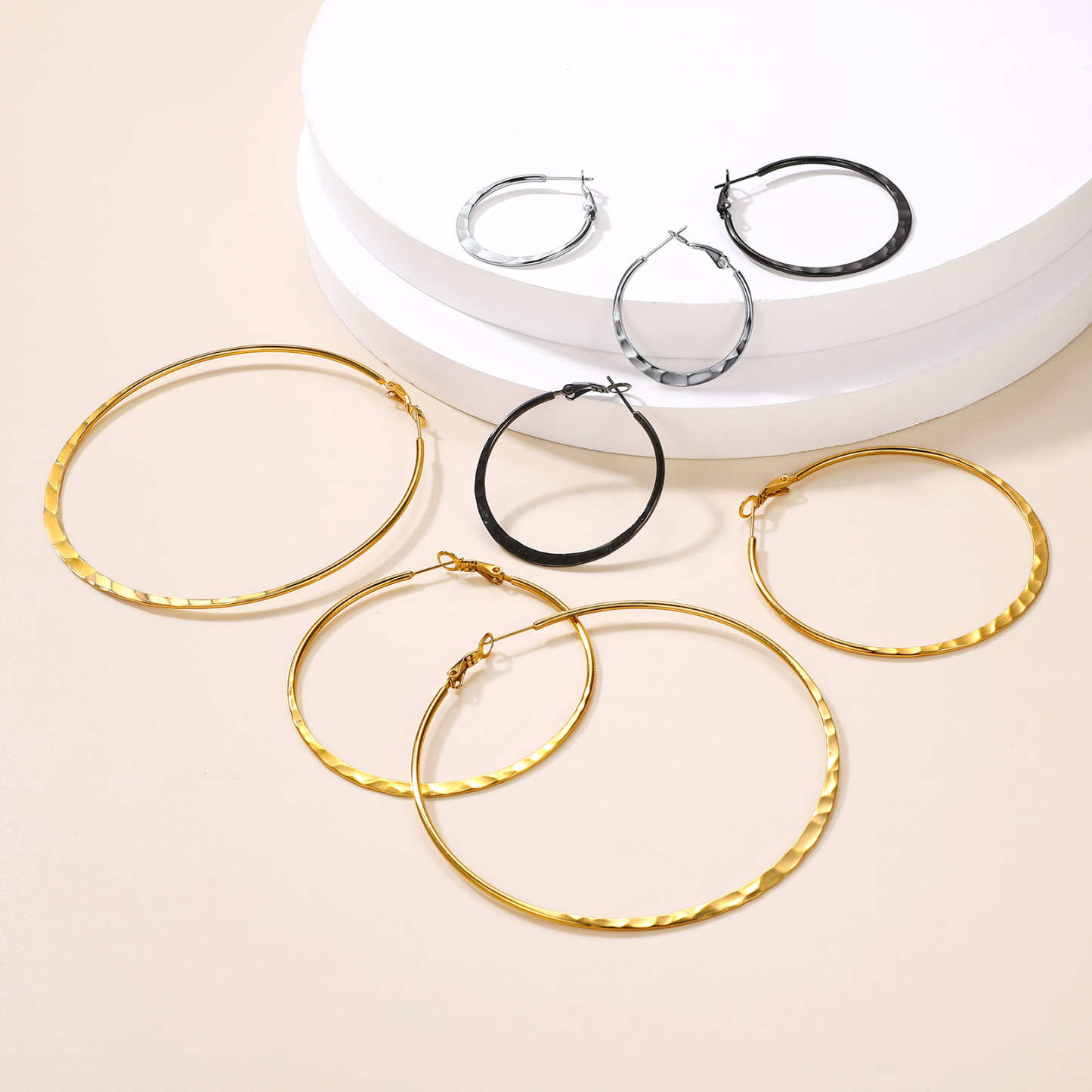 Hoop Earrings  Stainless Steel Hoops Lightweight Gothic Jewelry collection