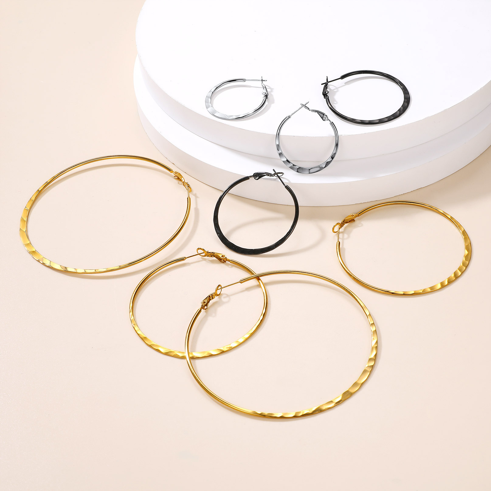 Hoop Earrings  Stainless Steel Hoops Lightweight Gothic Jewelry collection