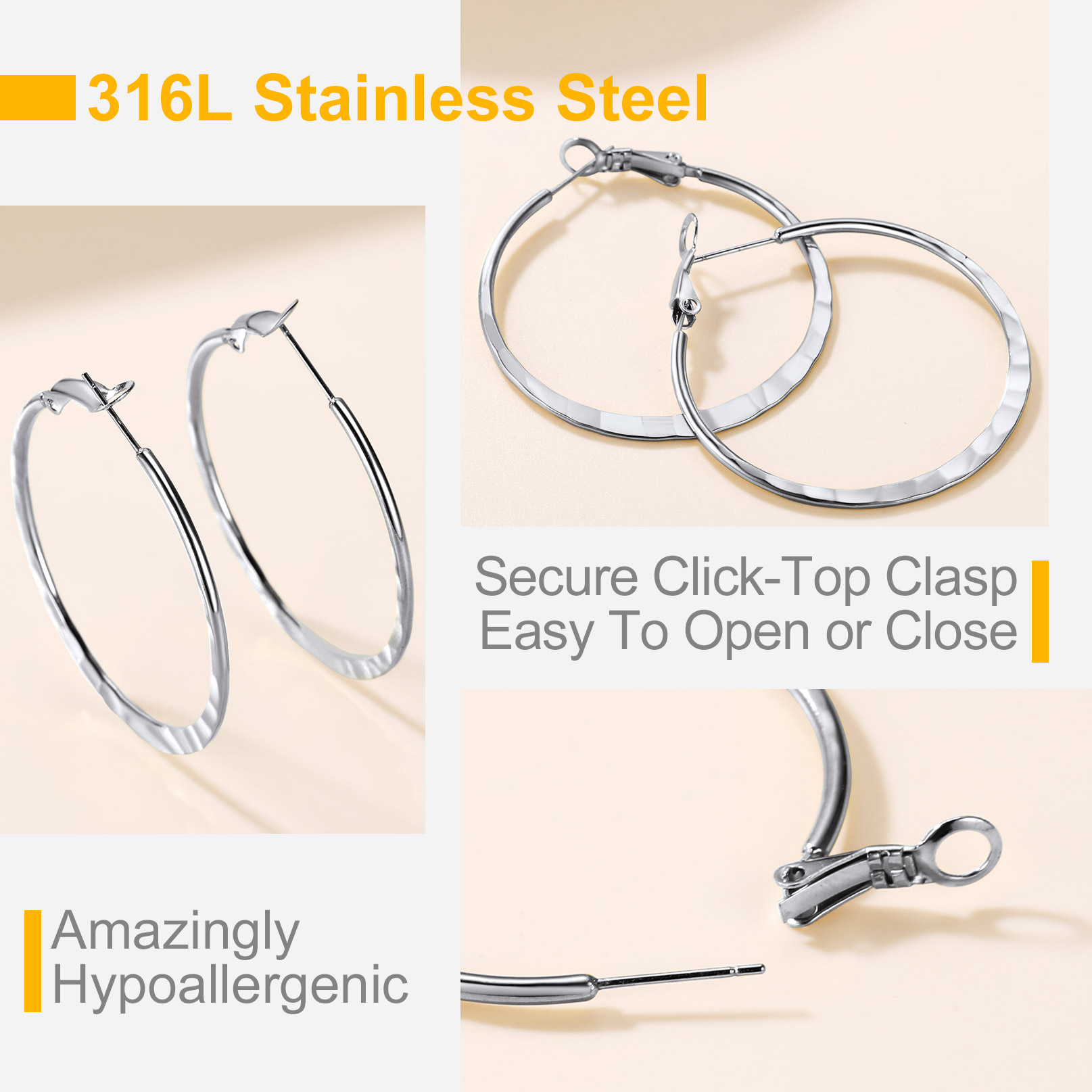 Hoop Earrings For Women Lightweight 