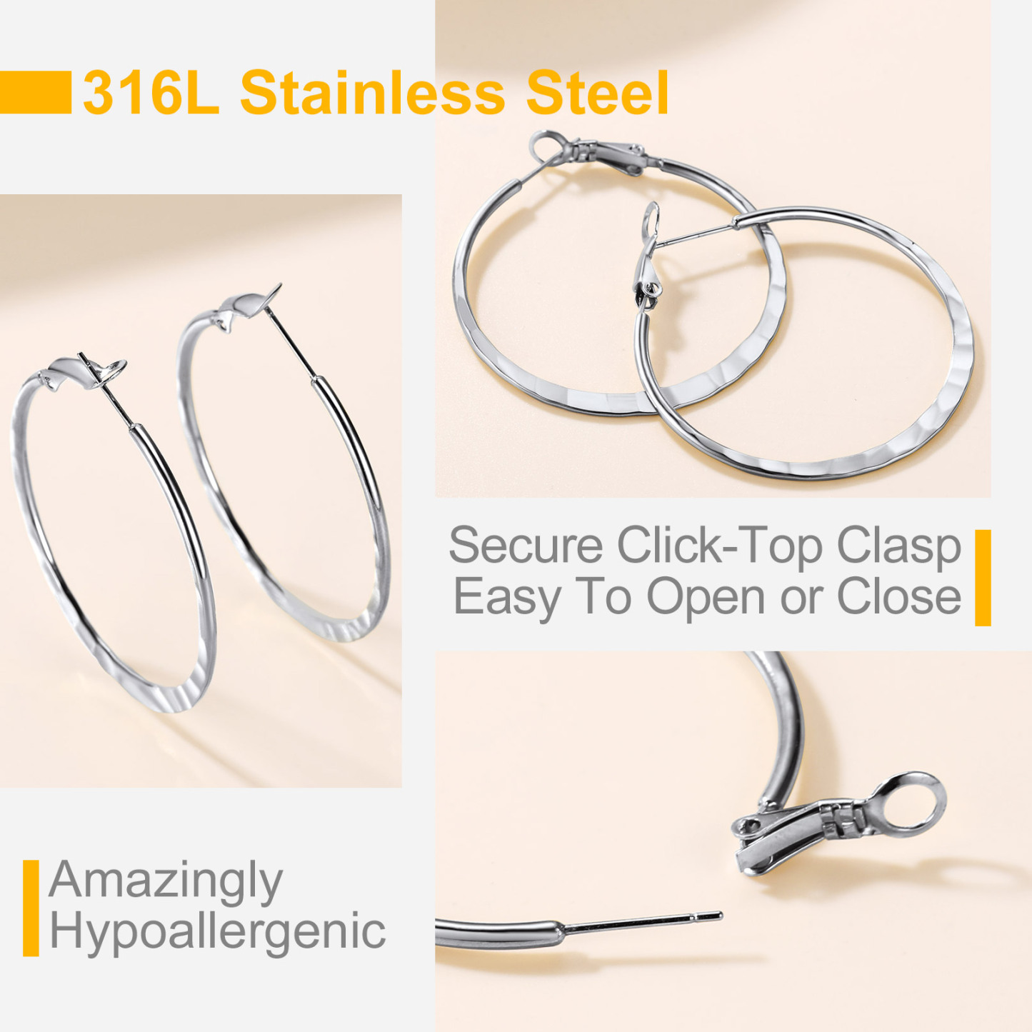 Hoop Earrings For Women Lightweight 