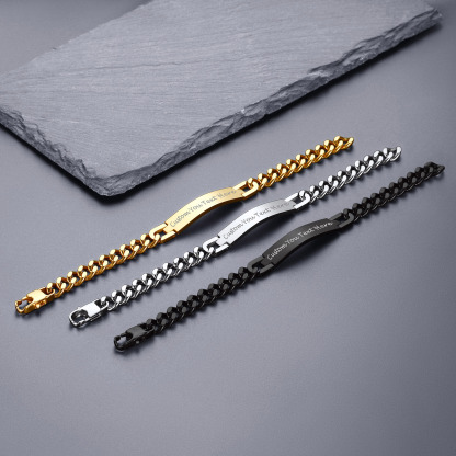 Personalized Stainless Steel Bracelet Cuban Link for Men and Women Collection