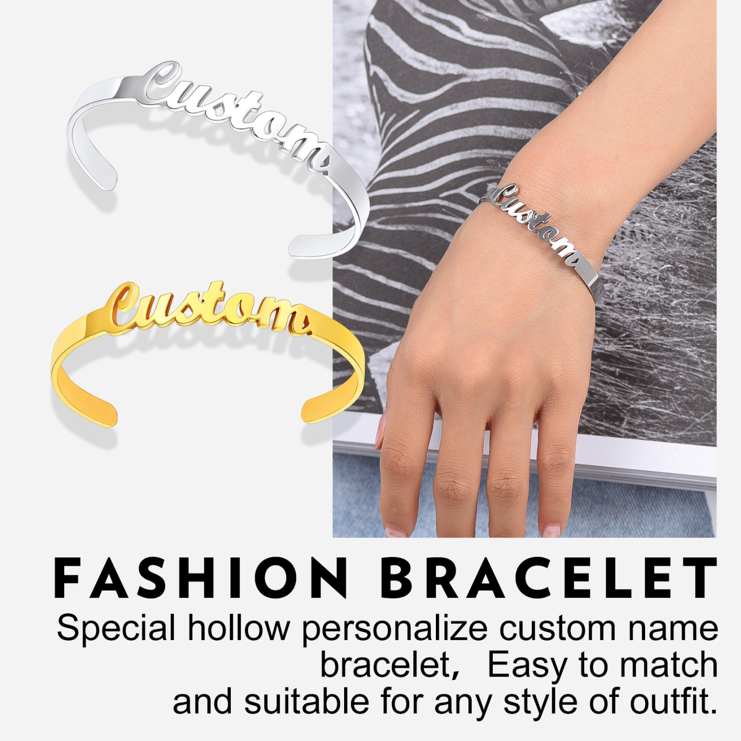 Personalized Name Bracelets for Women