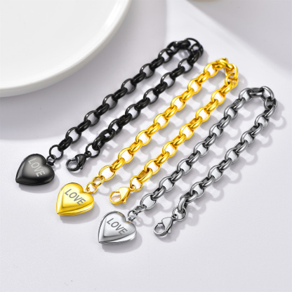 Name Engraved for Women Custom Cable Chain Bracelet 