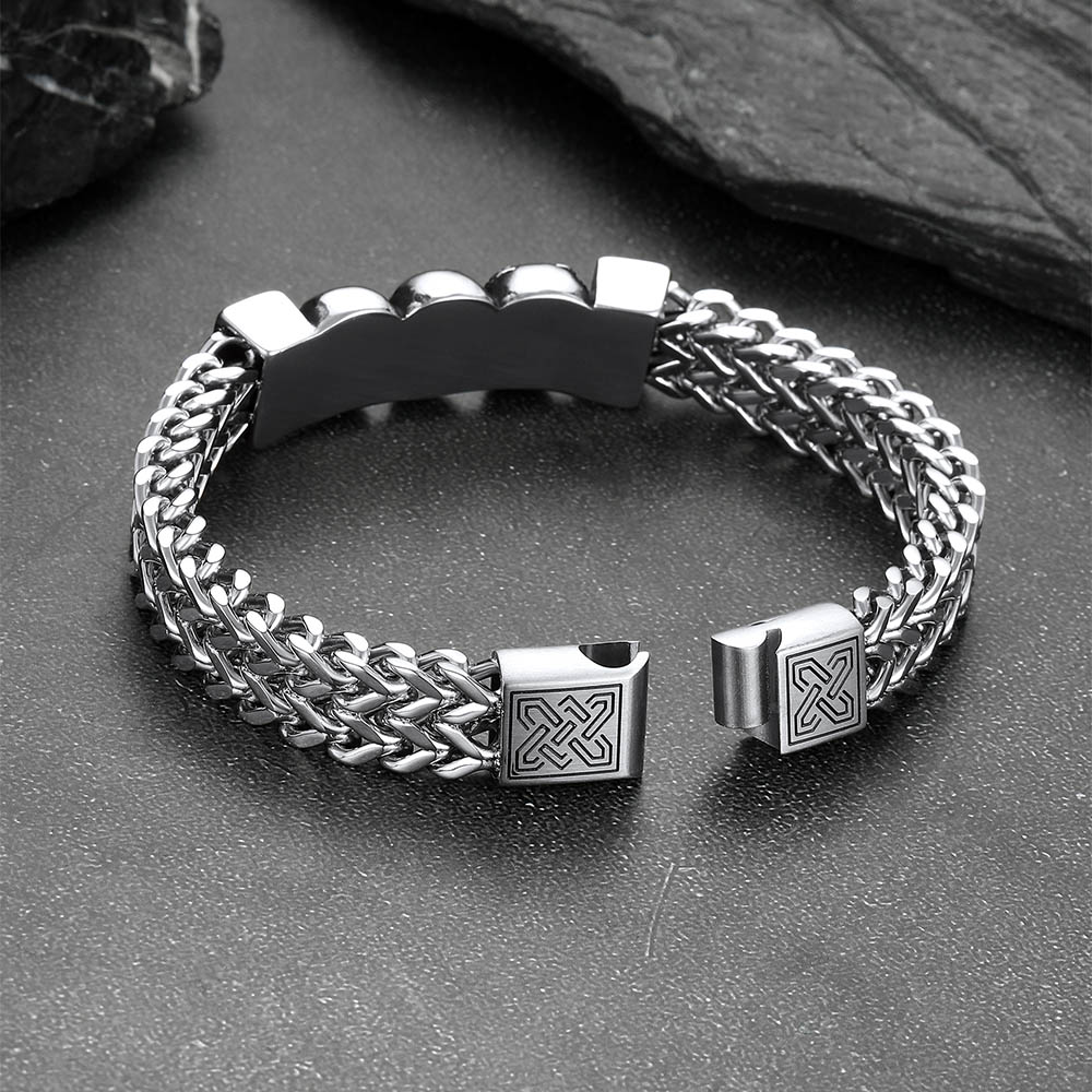 Gothic Skull Celtic Knot Bracelet for Men Halloween Gift