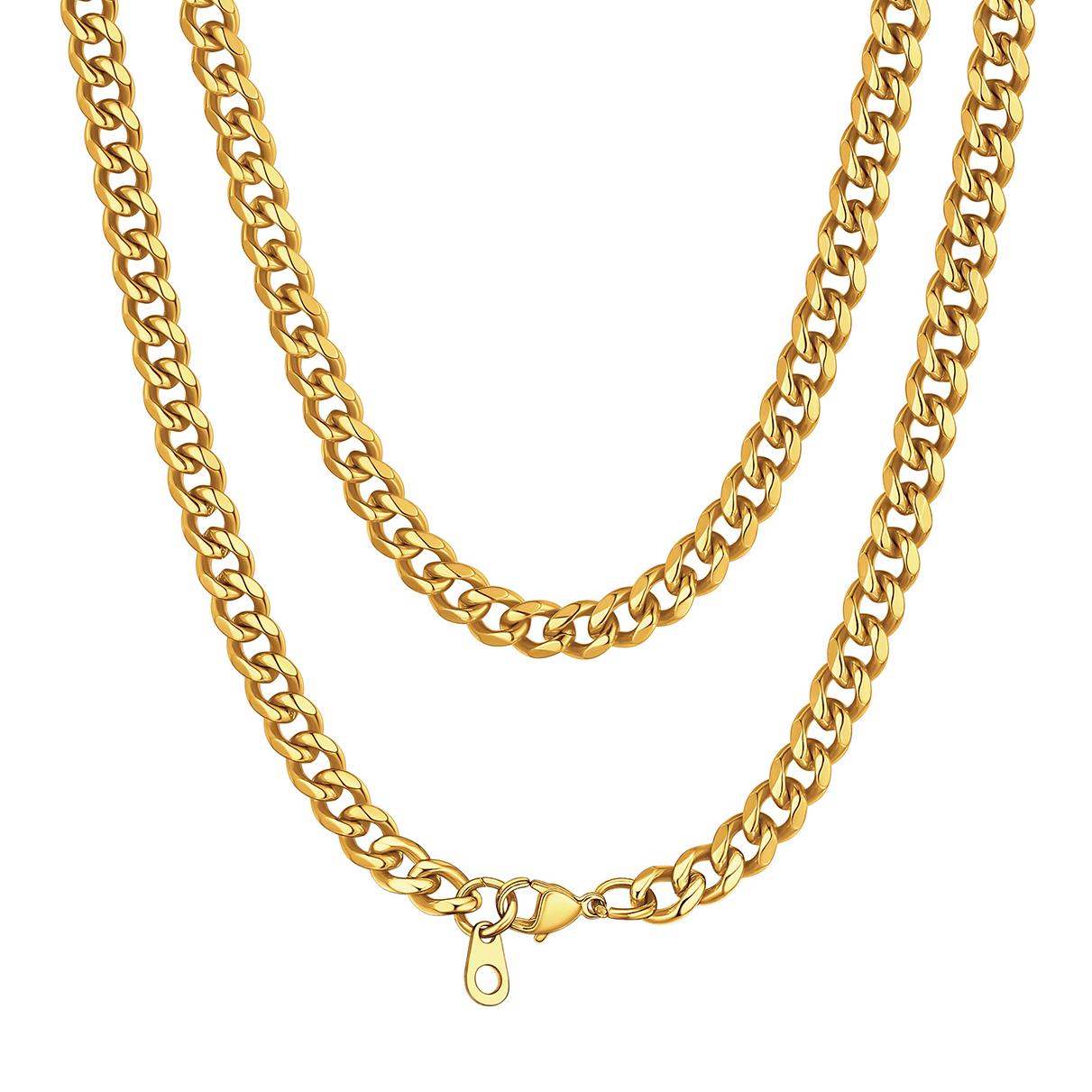 Collier Chaîne Cubaine en Argent Homme Or 6mm