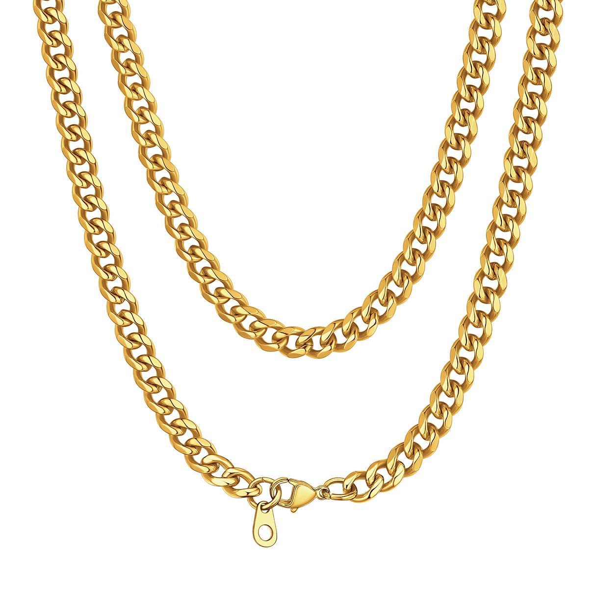 Collier Chaîne Cubaine en Argent Homme Or 6mm