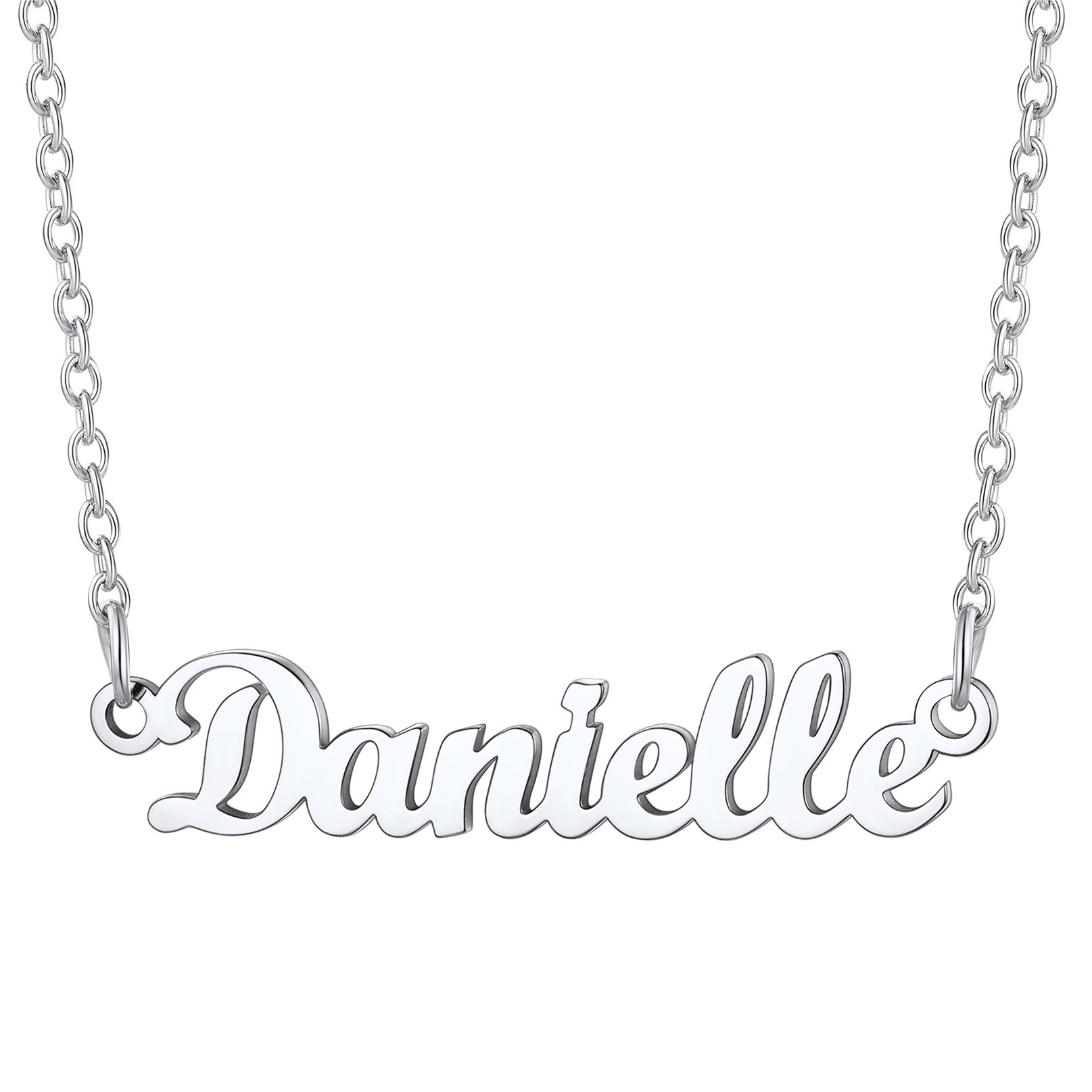 Stainless Steel Custom Name Necklace Silver Danielle