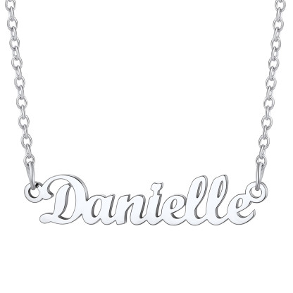 Stainless Steel Custom Name Necklace Silver Danielle