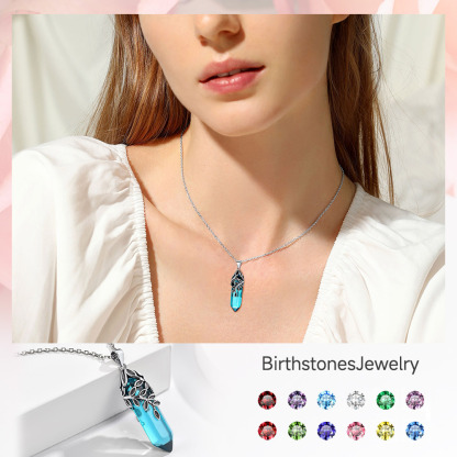 Birthstone Olive Leaf Necklace for women collection