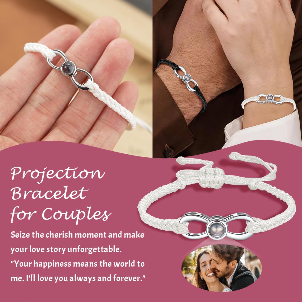 Personalized Photo Projection Bracelet for Women