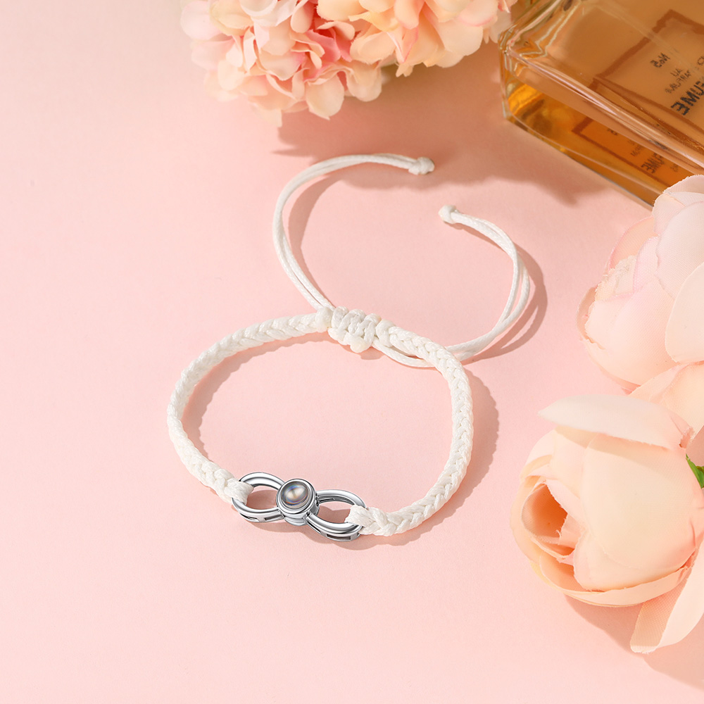 Personalized Infinity Photo Projection Bracelet Gift for Women