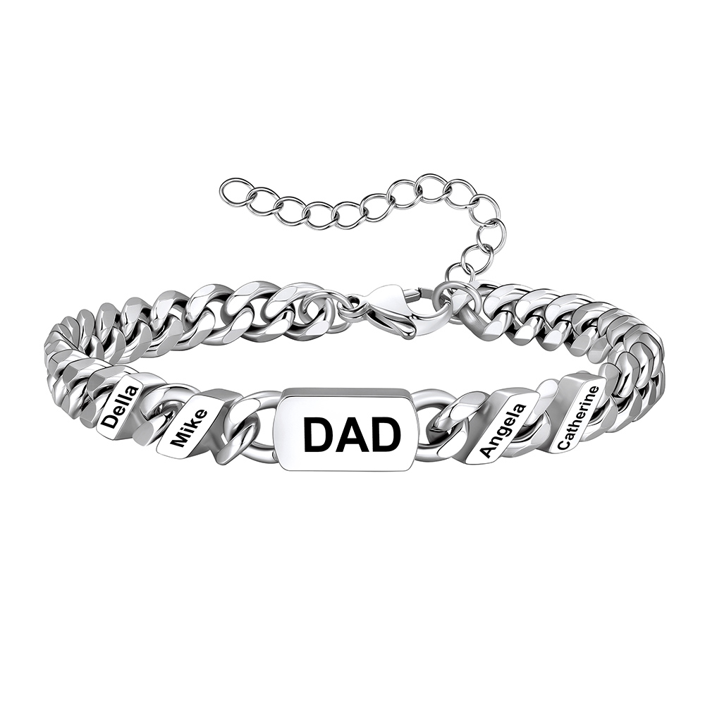 Personalized Multi-Name Cuban Link Bracelet
