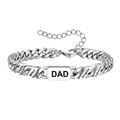 Personalized Multi-Name Cuban Link Bracelet