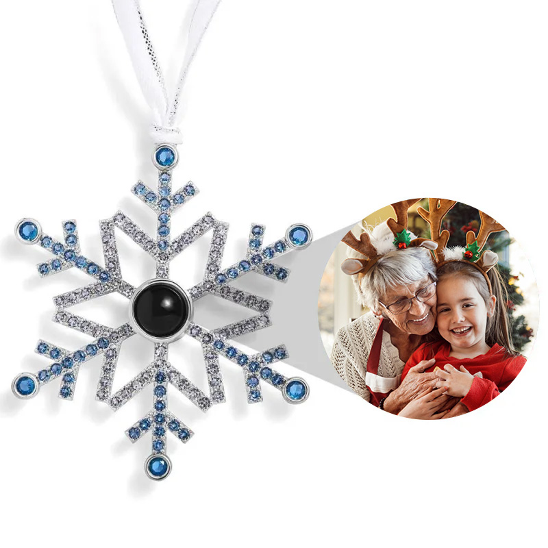 Personalized Photo Projection Christmas Ornaments For Family Lover style 7