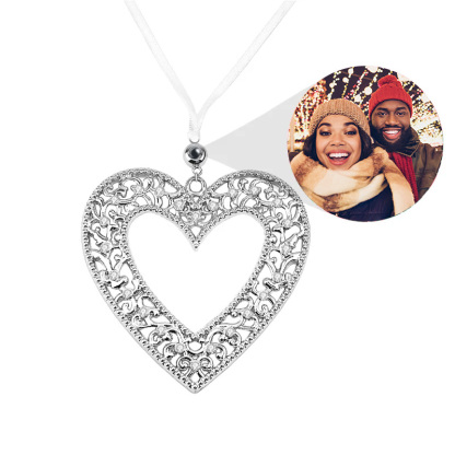 Personalized Photo Projection Christmas Ornaments For Family Lover style 2