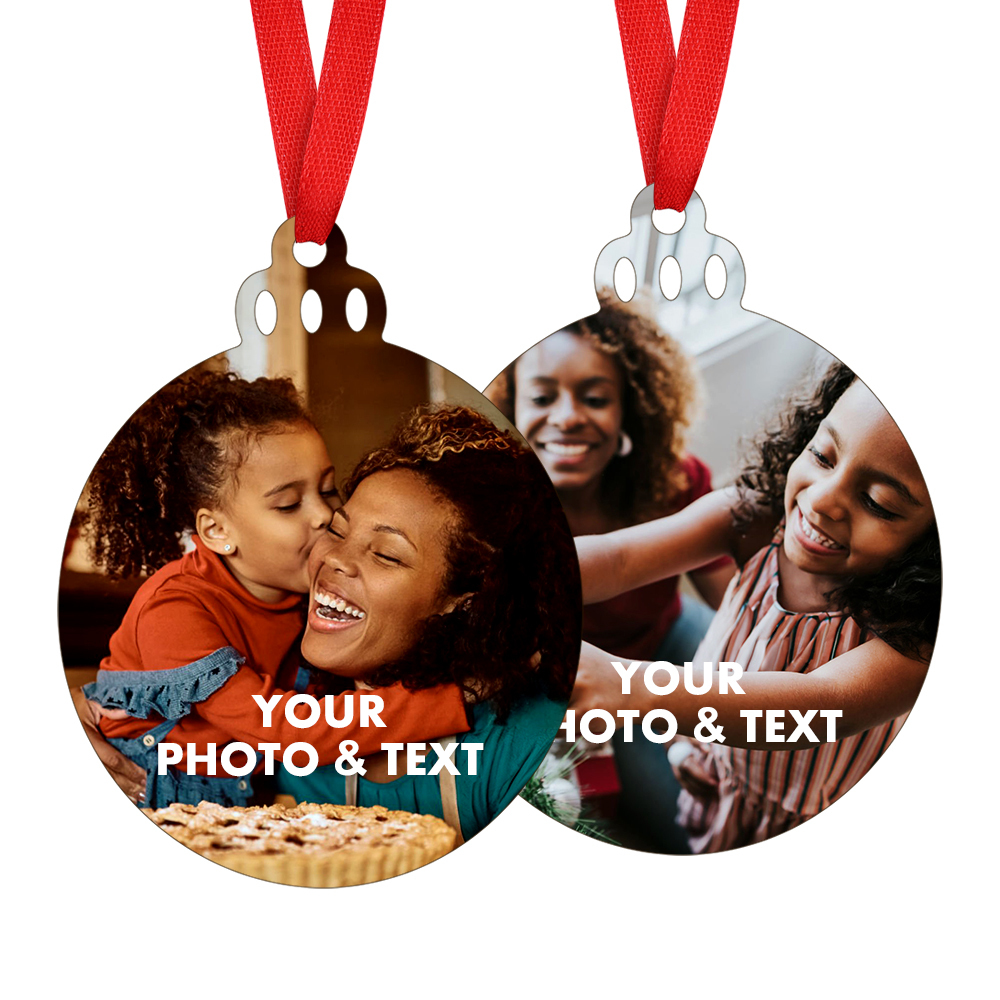 Personalized 2-Sided Photo Xmas Lantern Ornament 