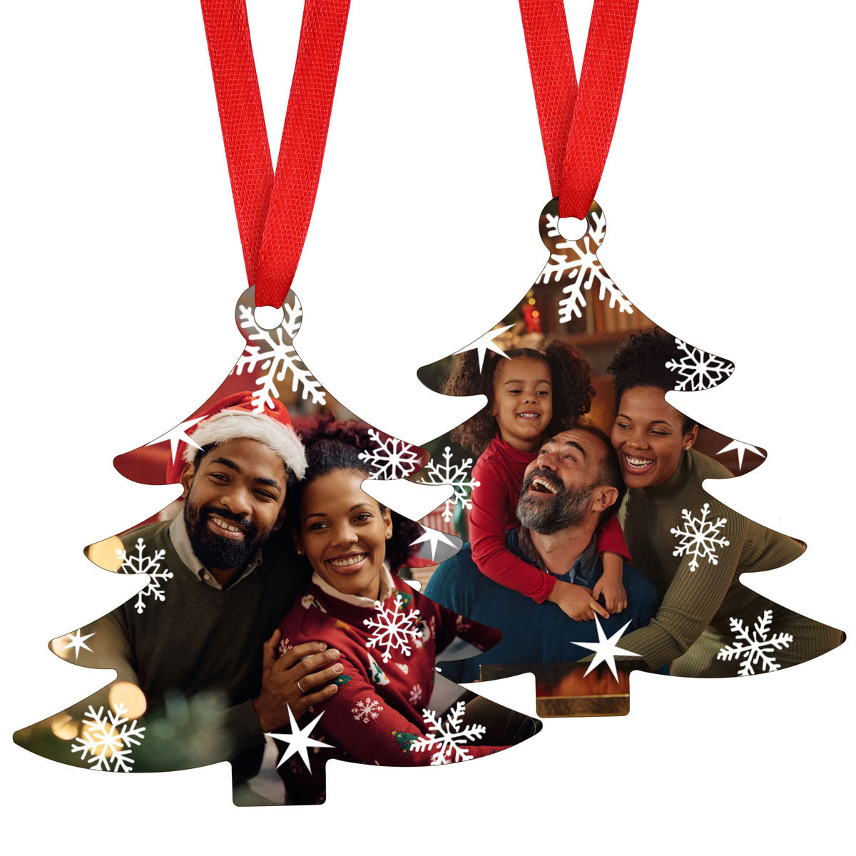 Personalized Snowflake Photo xmas tree  Ornament
