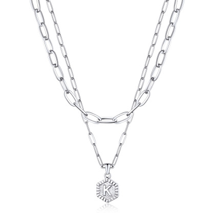 Hypoallergenic 18K Gold  Name Initial Necklaces For Women