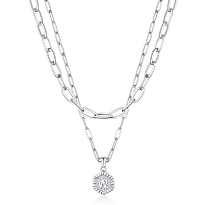 Hypoallergenic 18K Gold  Name Initial Necklaces For Women