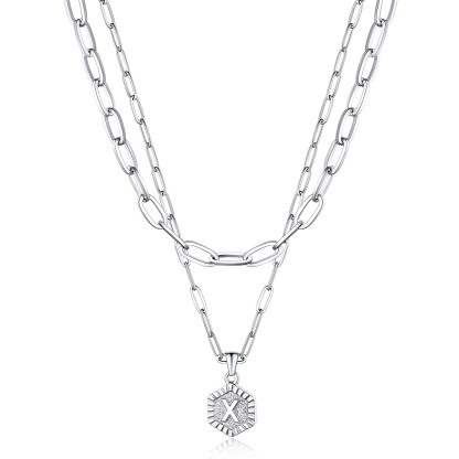 Hypoallergenic 18K Gold  Name Initial Necklaces For Women