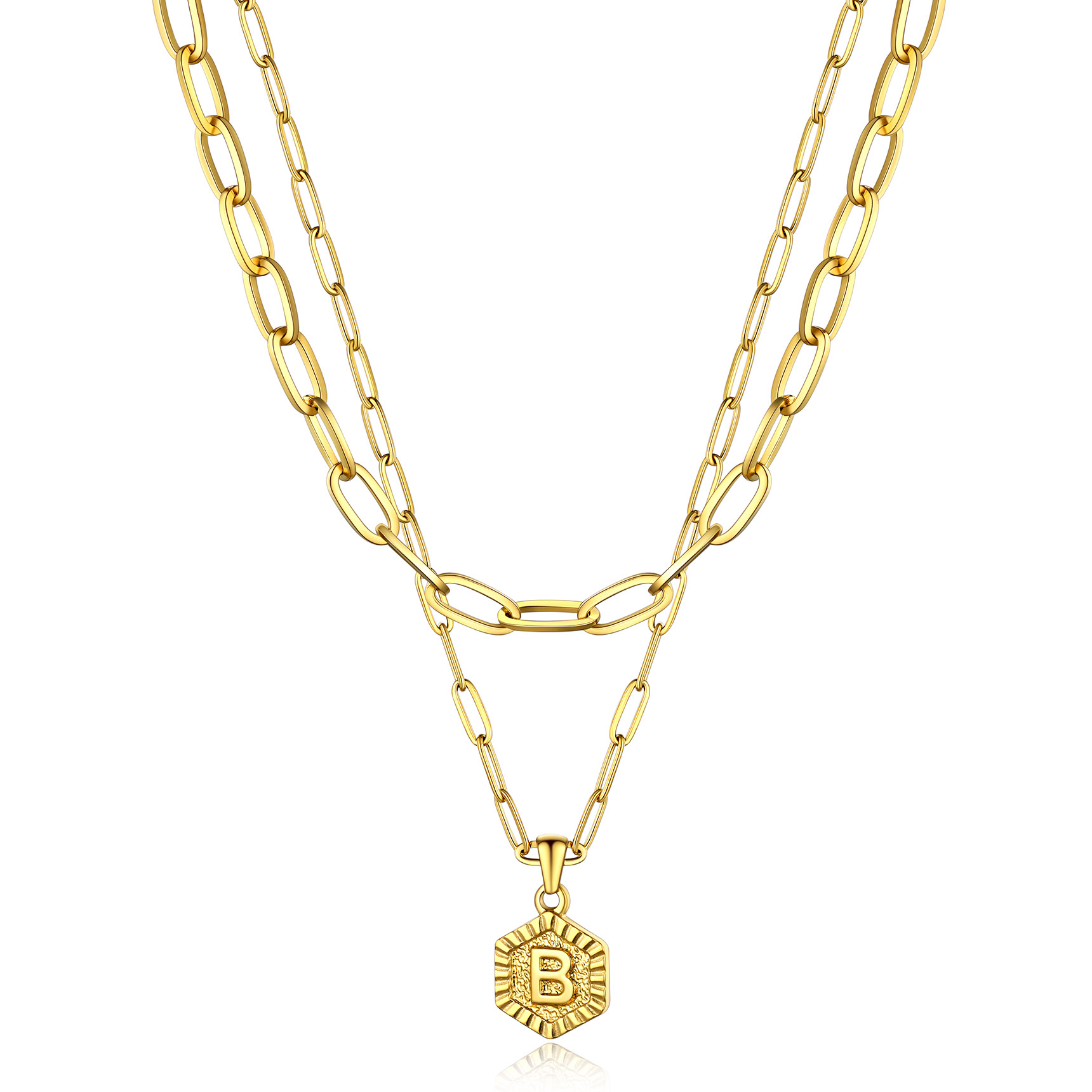 Hypoallergenic 18K Gold  Name Initial Necklaces For Women