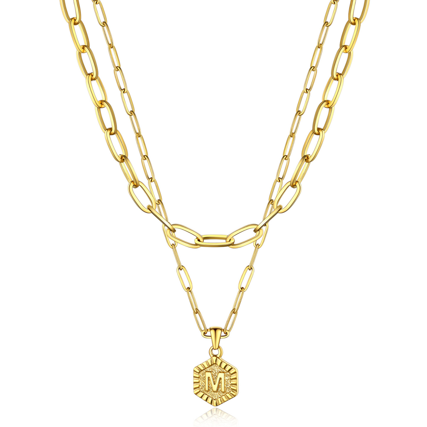 Hypoallergenic 18K Gold  Name Initial Necklaces For Women