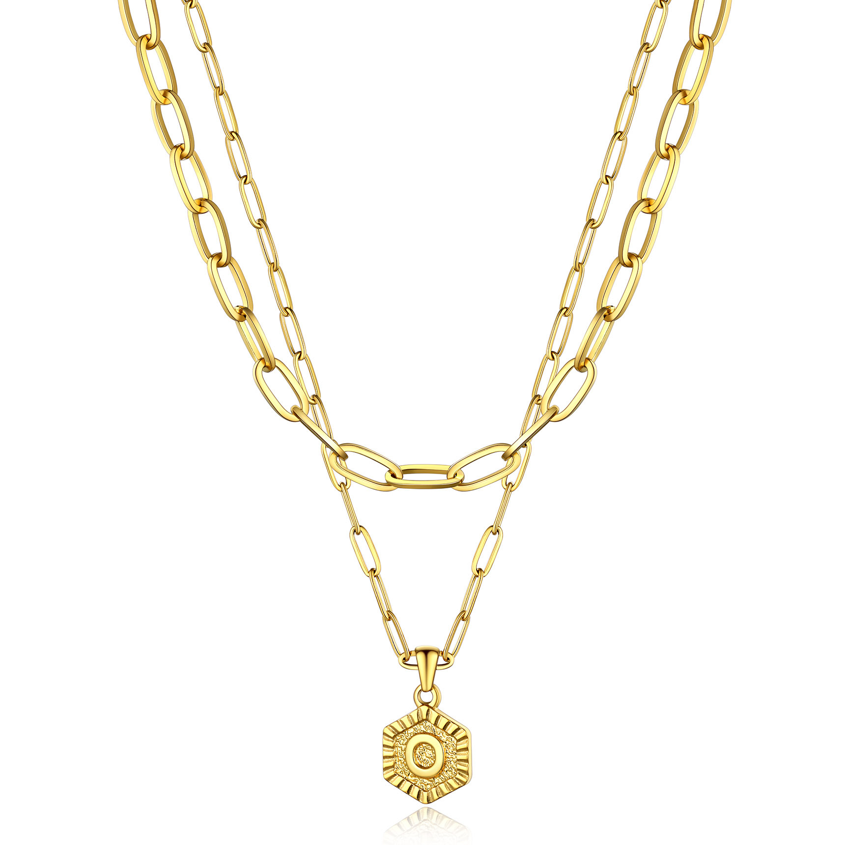 Hypoallergenic 18K Gold  Name Initial Necklaces For Women