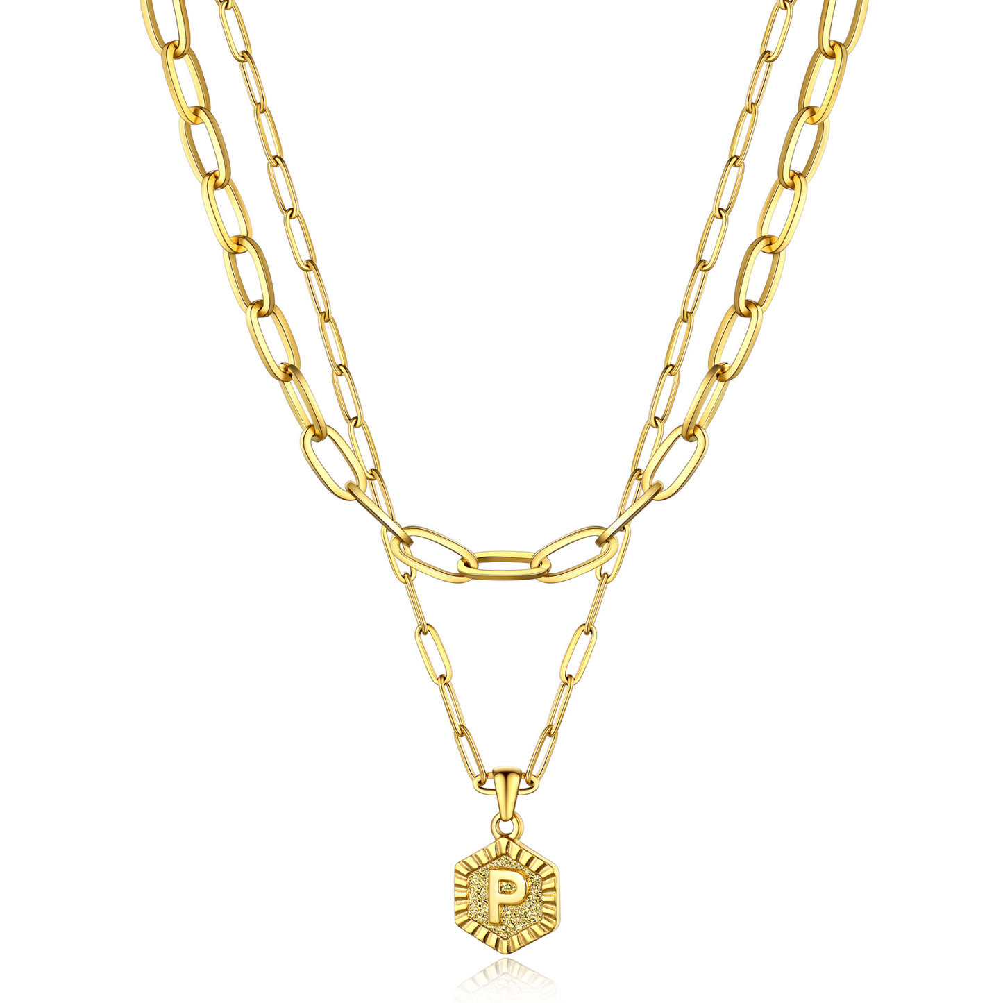 Hypoallergenic 18K Gold  Name Initial Necklaces For Women
