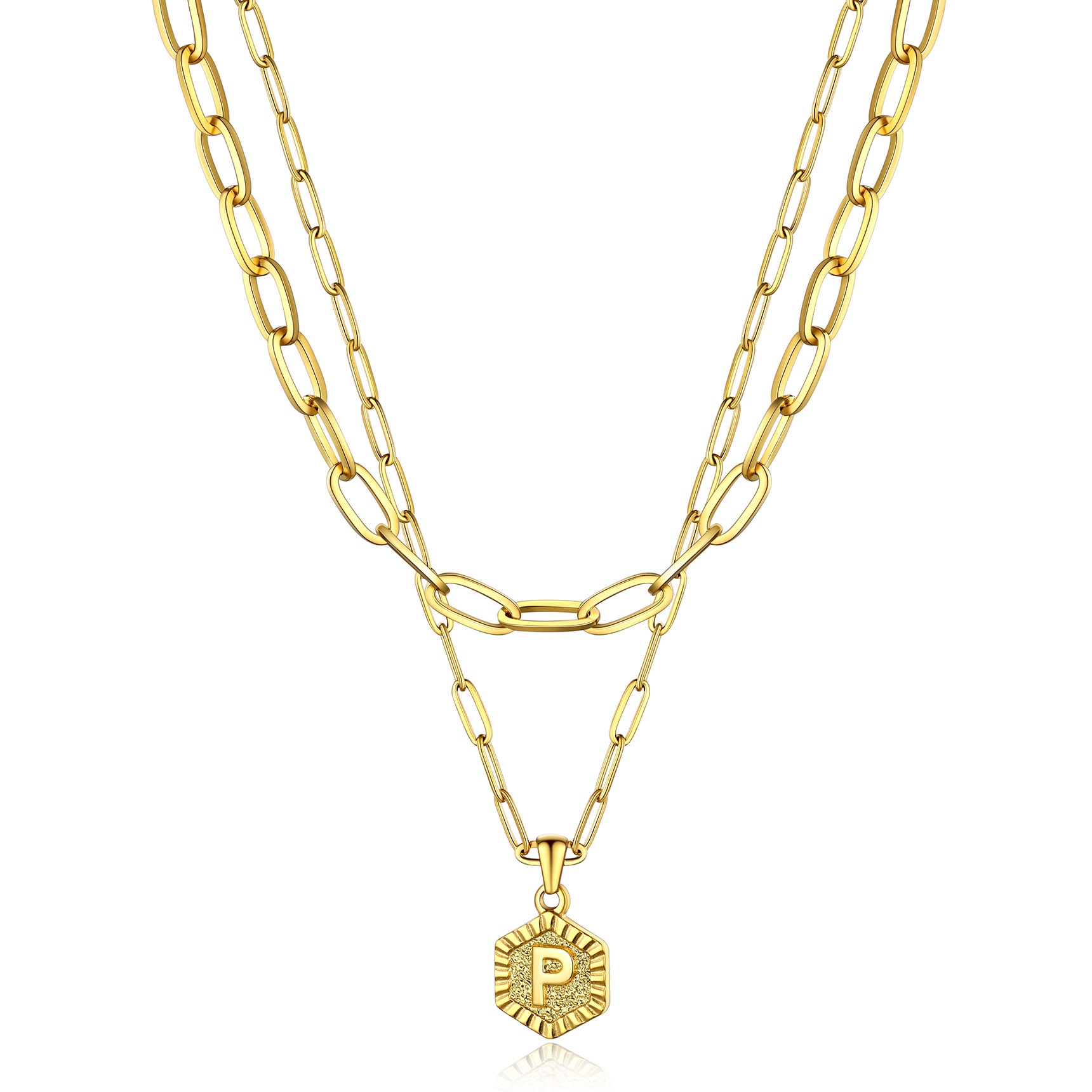 Hypoallergenic 18K Gold  Name Initial Necklaces For Women