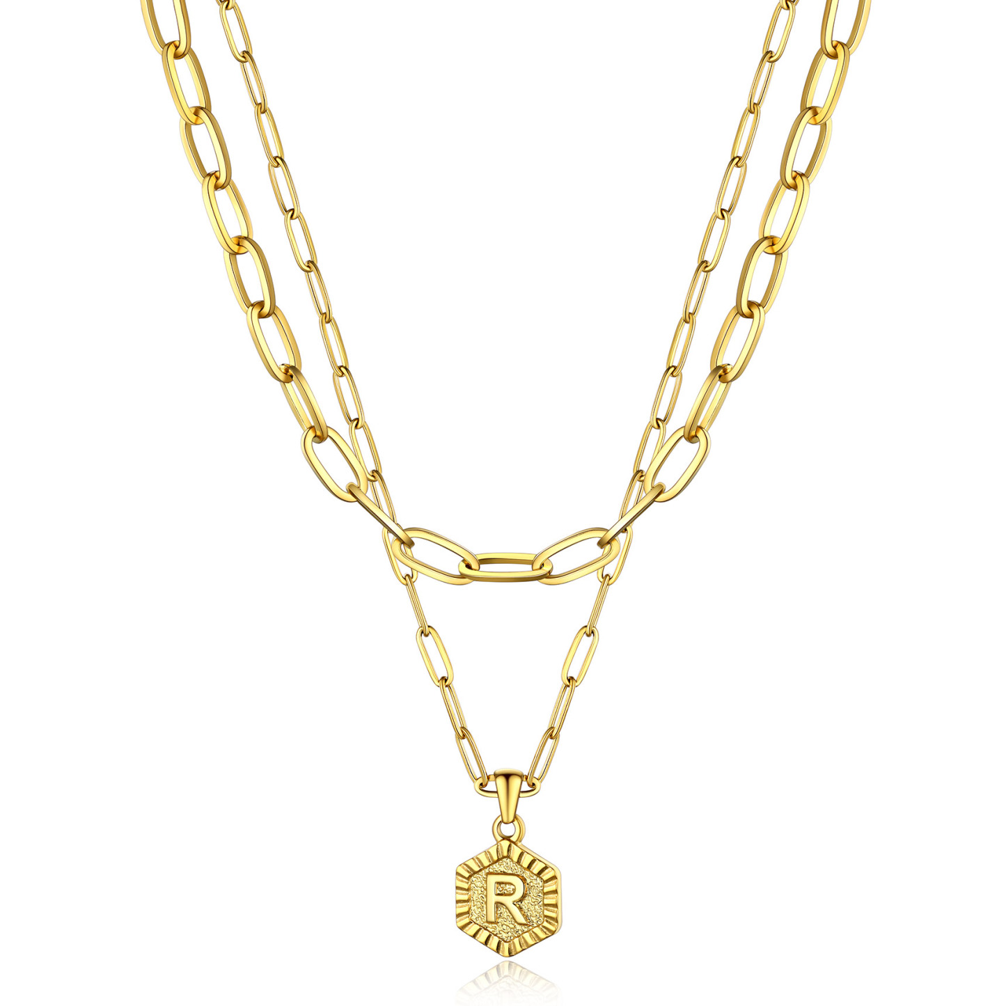 Hypoallergenic 18K Gold  Name Initial Necklaces For Women