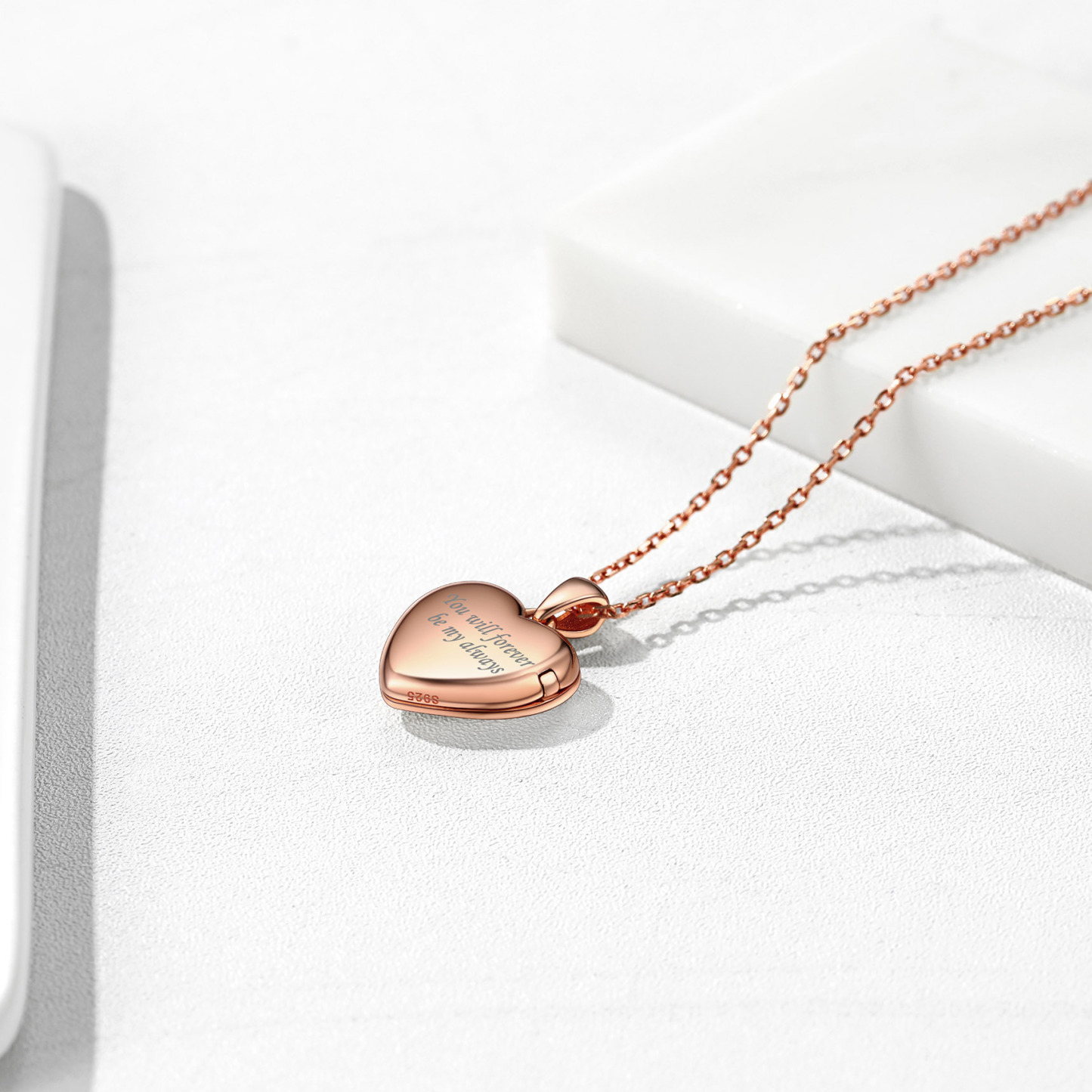  Custom Photo Celtic Heart Locket Necklace for Women rose gold occasion