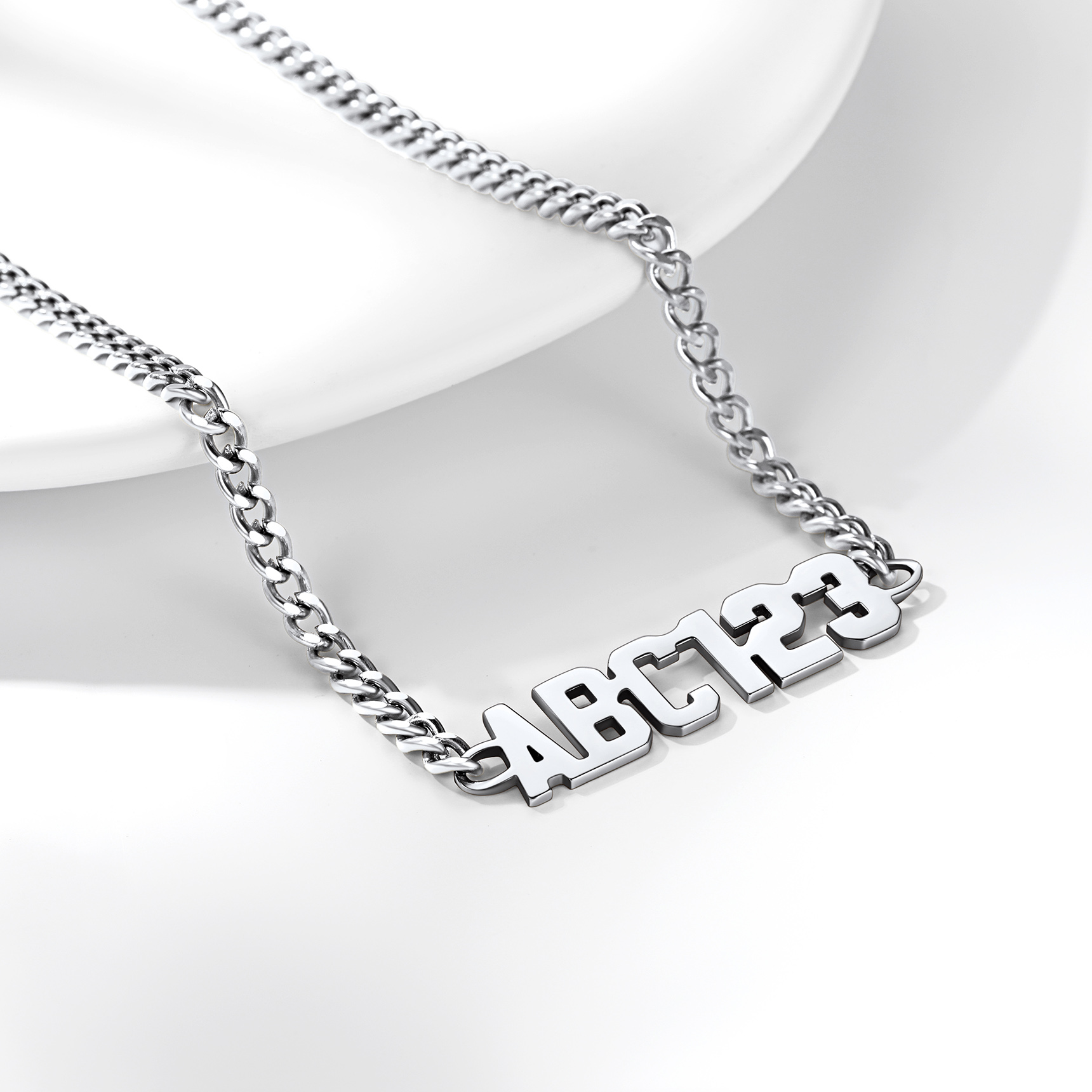 Personalized Name Necklace with Curb Chains occasion