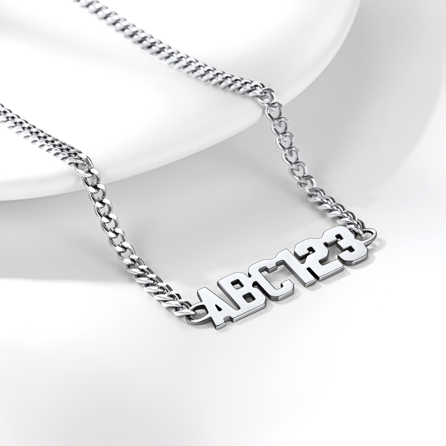 Personalized Name Necklace with Curb Chains occasion