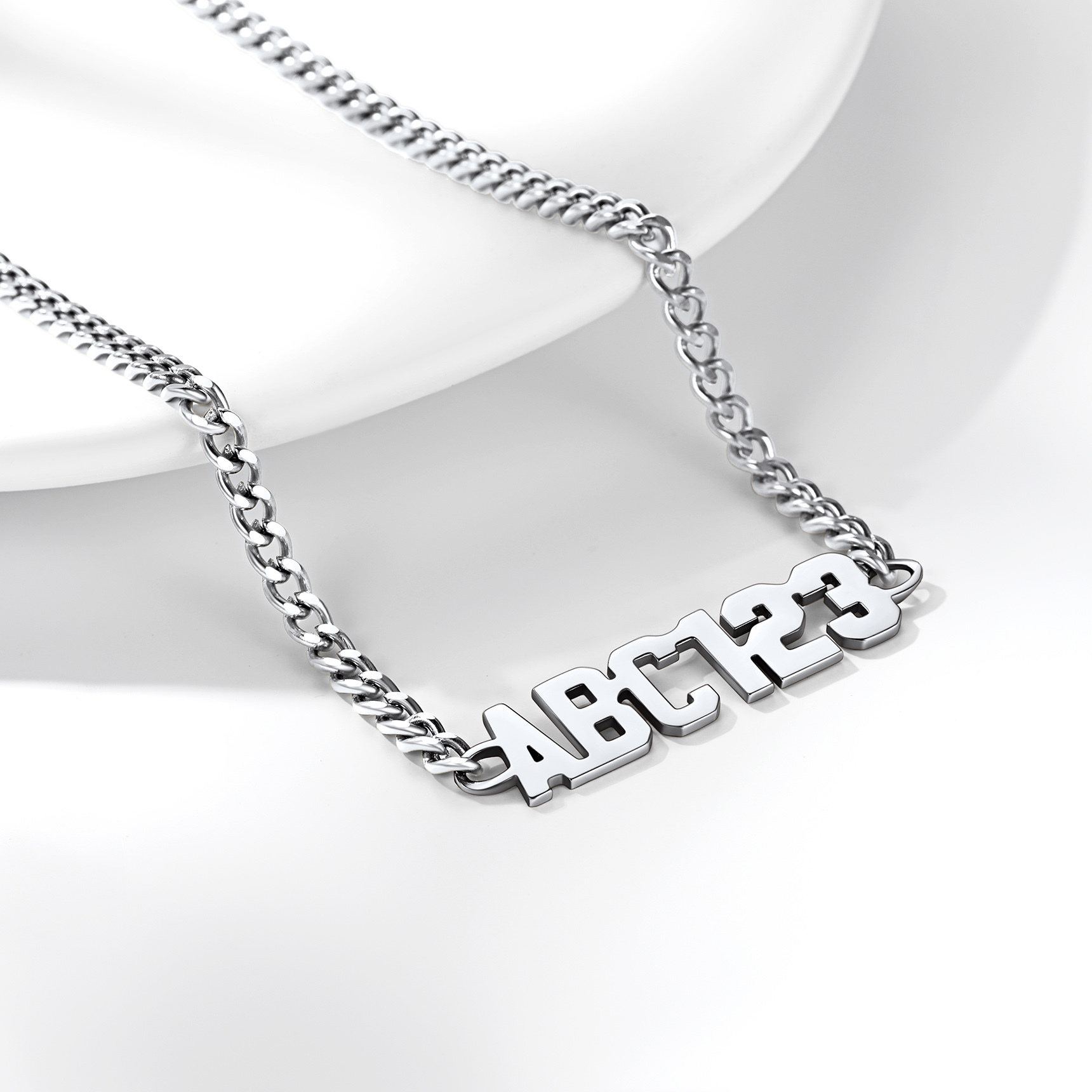 Personalized Name Necklace with Curb Chains occasion