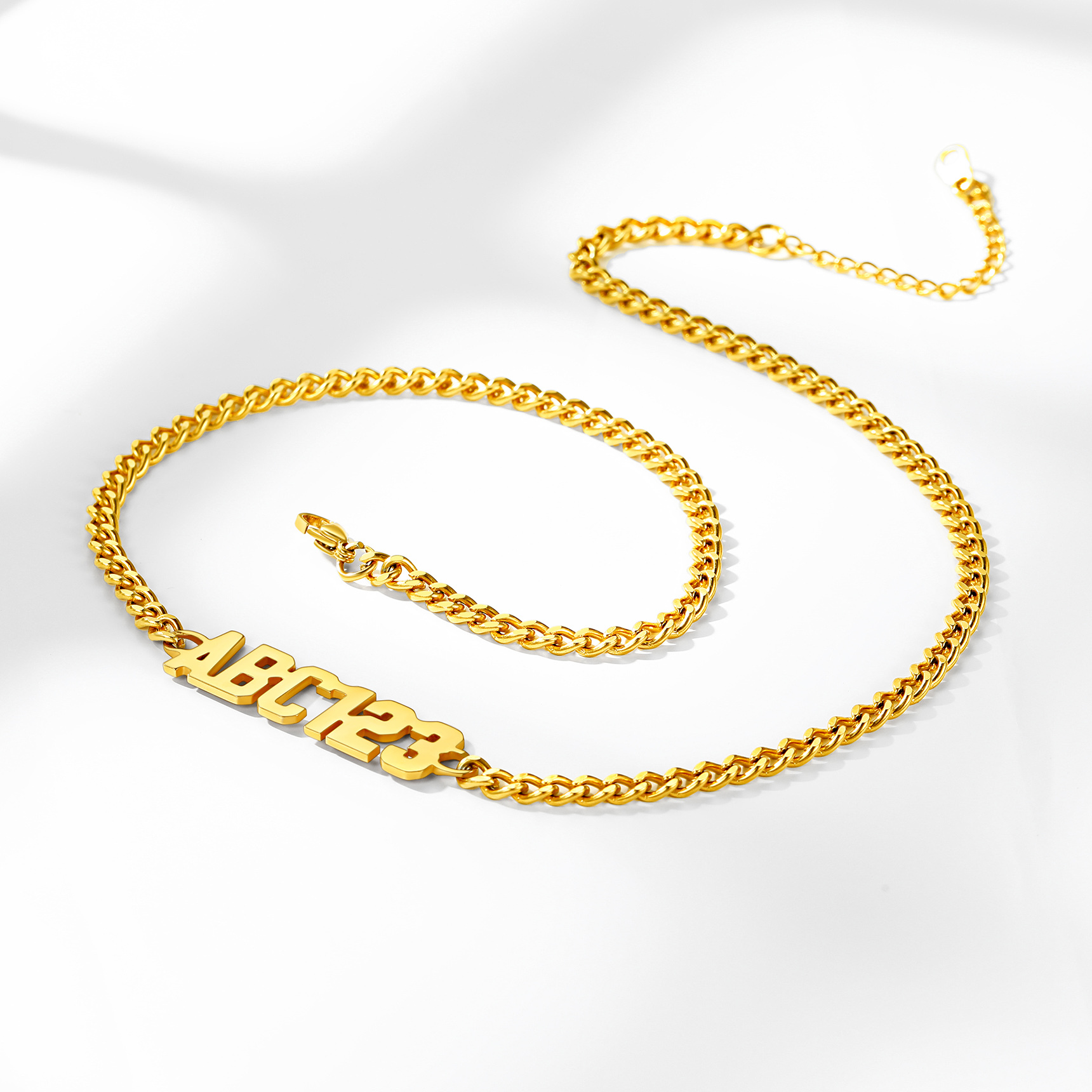 Personalized Name Necklace with Curb Chains for Men occasion