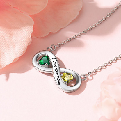 Personalized Engraved Infinity Love Birthstone Necklace for Women occasion