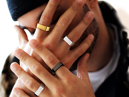 Engraved Stainless Steel Signet Ring