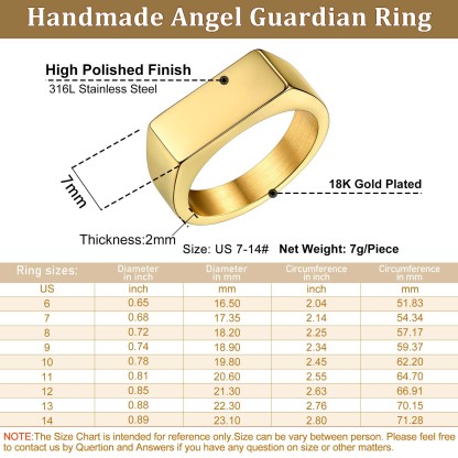 Custom Engraved Stainless Steel Signet Ring detail