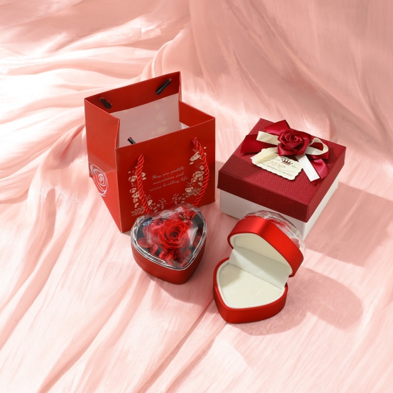 Preserved Rose Box-Red