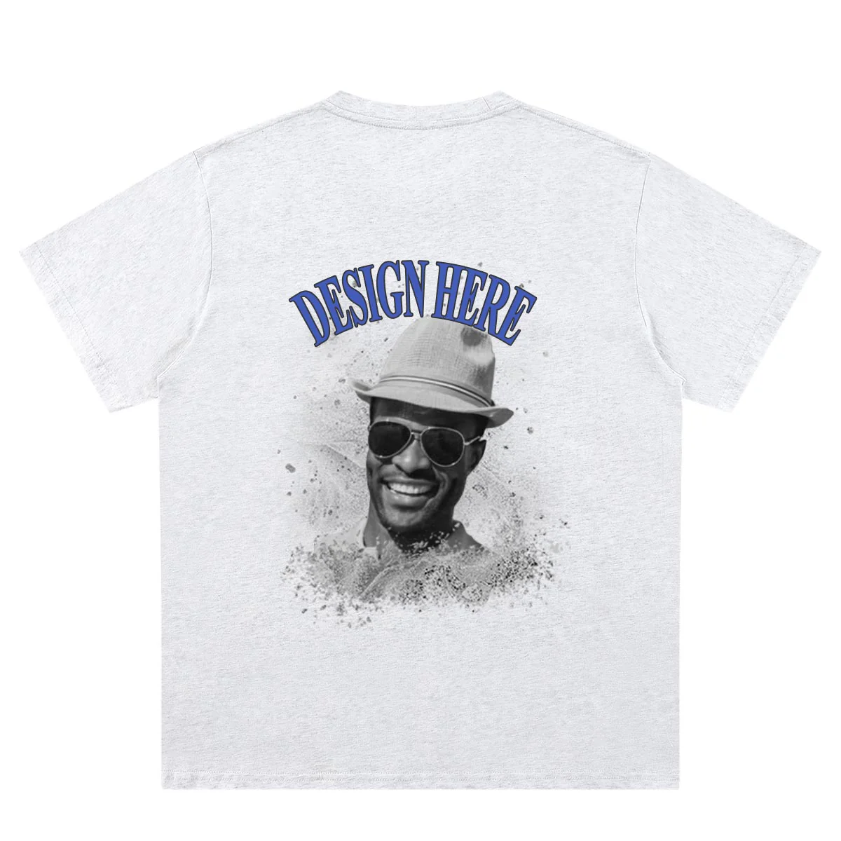 Light Gray back Custom Photo T-Shirts 