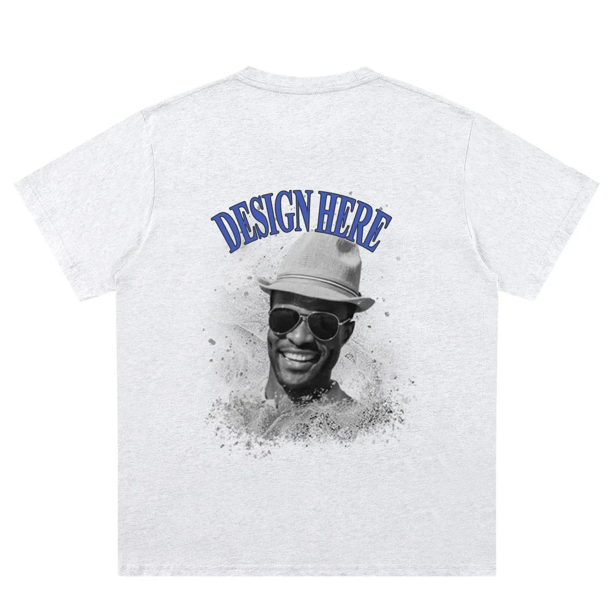 Light Gray back Custom Photo T-Shirts 