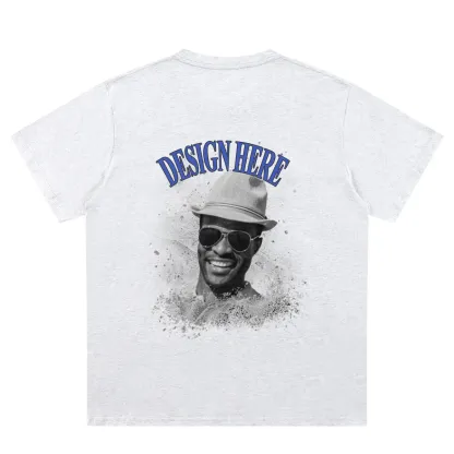 Light Gray back Custom Photo T-Shirts 