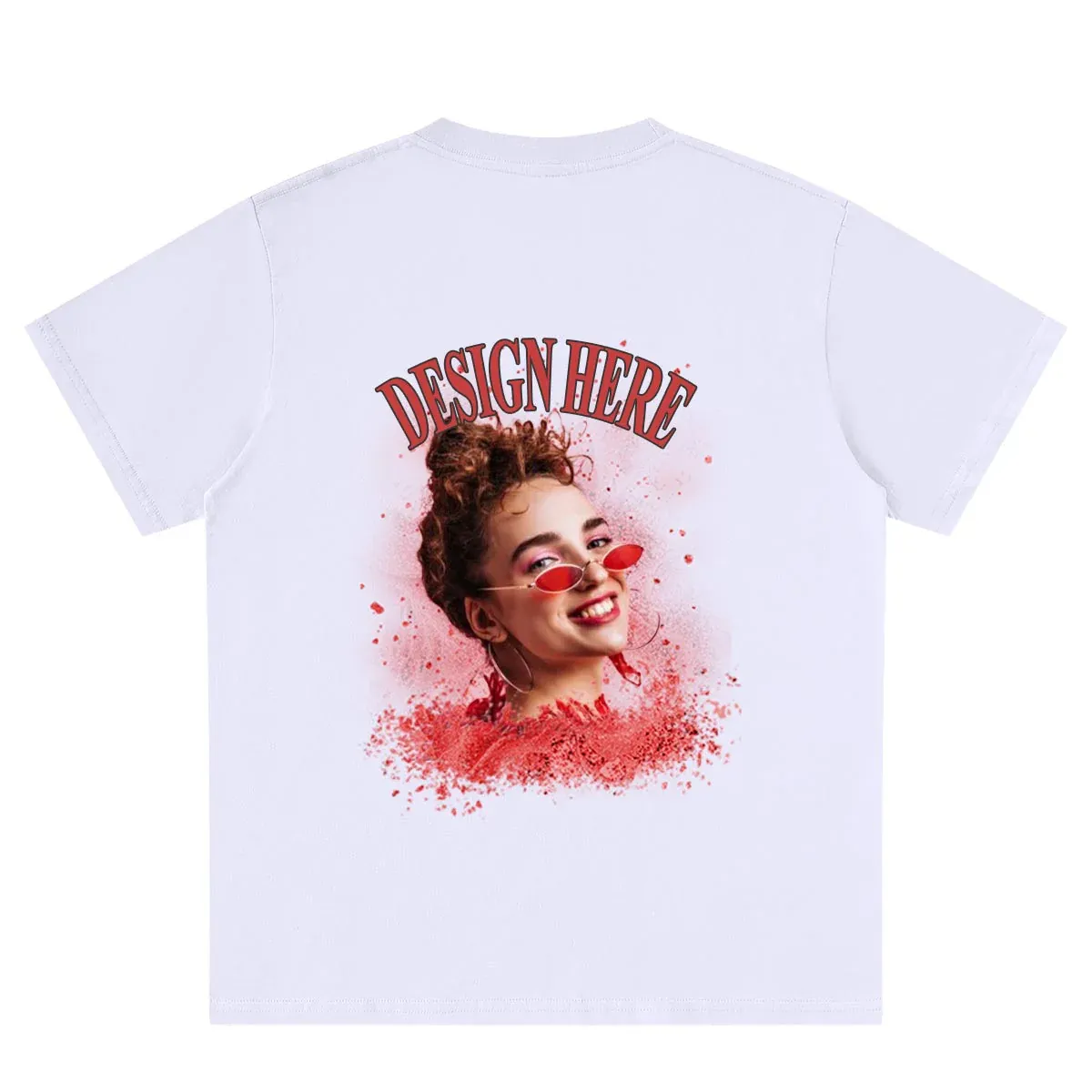 White back Custom Photo T-Shirts 