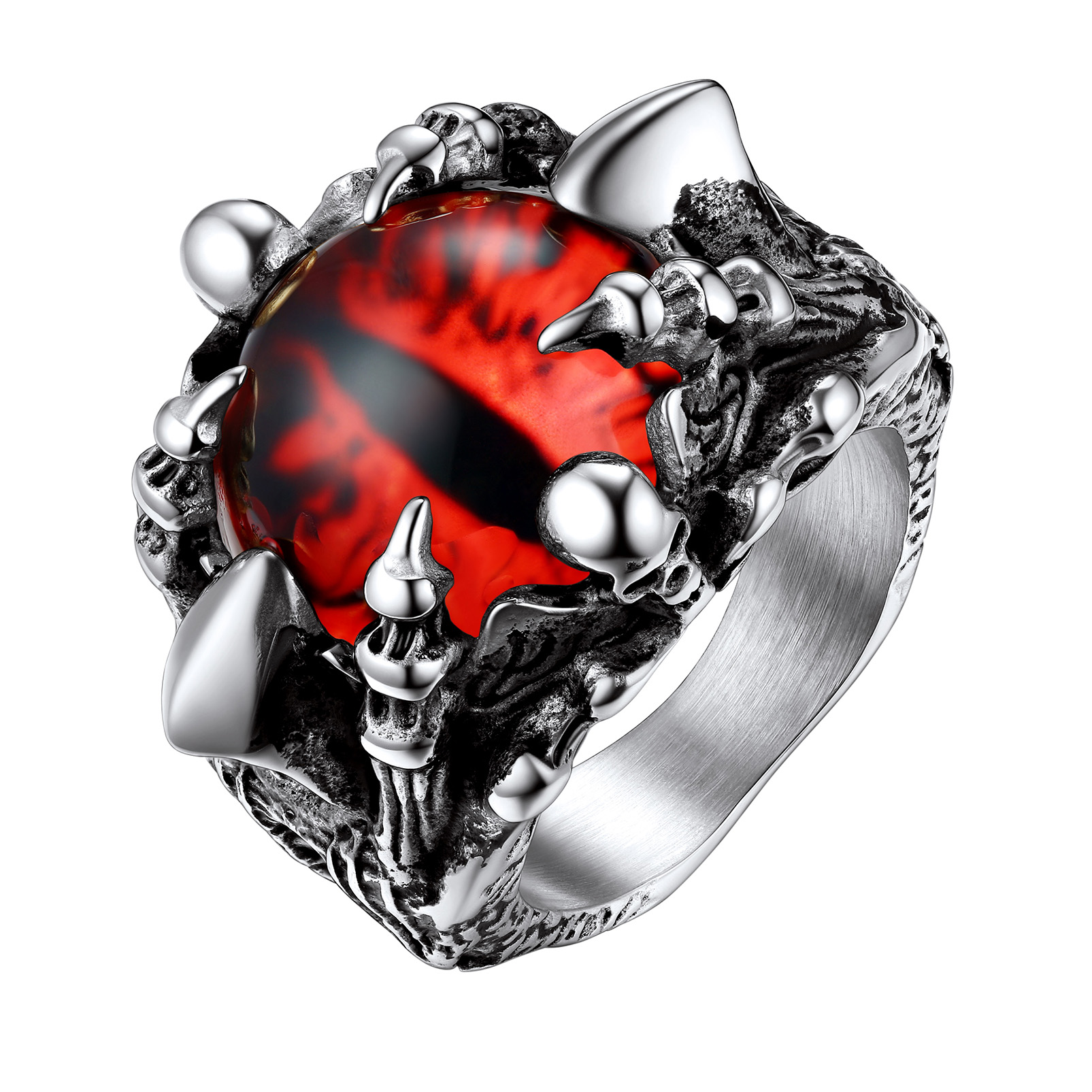 Biker Eye of Sauron Ring Dragon Claw Ring For Men